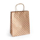 Gift bag Kraft Silver Dots 25x10x20cm