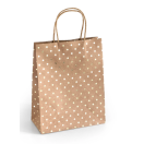 Gift bag Kraft Gold Dots 25x10x20cm