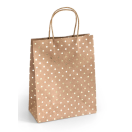 Gift bag Kraft gold Dots 30x10x24cm