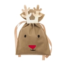 Present Bag S, Reindeer, brown