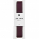 Polyester ribbon, raisin, 16mmx3m