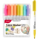 Fabric Marker set Monami 8pcs brush tip