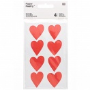 Sticker, hearts red