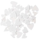 Wooden hearts,, 48pcs  white mix