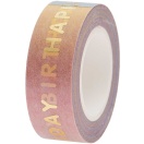Paper Tape 15mmx10m/ Happy Birthday Rainbow