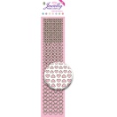 Kontuurkleeps 5x23cm, Süda - glitter Pink, 2 lehte
