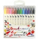 Pentel Brush Sign Pen Twin - Set of 12