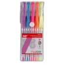 Coloured Fluorescent ballpoint pen set 5pcs