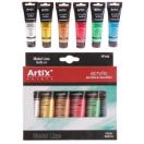 Acrylic paint set Set 6x35ml , metal