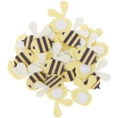 Wooden sticker bee, 24 pcs