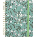 Kalendermärkmik A5, blossoms/turquoise aug2023-dets2024