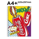 Spiraalkaustik A4 +"Coca-Cola", ruut, 120 lehte