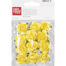 Paper Flower 2,5cm, 12 pcs yellow