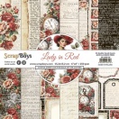 Paper Pad 15x15cm, 24p, Lady in Red