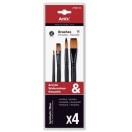 Brush set 4pcs, synt.