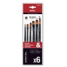 Synthetic Brush set, 6pcs