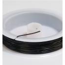 Elastic Beading Cord, thick. 0.8mm, 8m, Black