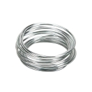 Aluminium wire round, Silver 1mmx5m