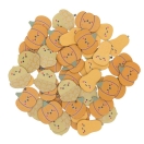 WOODEN confetti Pumpkin, 48pcs