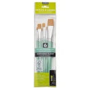 Set of 6 Short handle brushes – flat