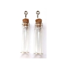 Mini Glass Vottles, with cork&screw, 12x40mm, 2pcs