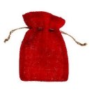 Bag, size 10x15 cm Jute red