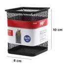 Metallic mesh pensil holder, black