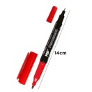 Permanent marker double tip, red