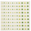 Self-adhesive pearls green 108pcs 