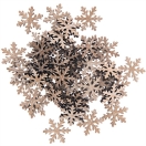 Deco confetti snowflakes, wood, nature 48pcs