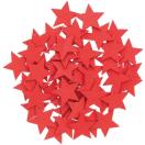 Wooden confetti stars, red