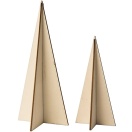 Christmas Trees, wooden 2pcs