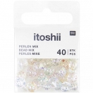 Itoshii pärlid, glitter rainbow, 40tk, ca. Ø 8 mm