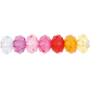Polygon Beads, Rainbow 77pcs, 4x6x6mm