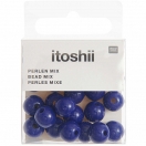 Itoshii pärlid, tumesinine ümar, 24tk, Ø 10 mm