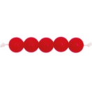Plastic beads, red, Ø 10 mm, 24 pcs 