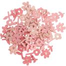 WOODEN flower, mixed pink 48pcs