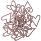 Wooden hearts, open, 24pcs 