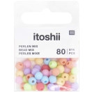 Itoshii pärlid, matt rainbow pastel, 80tk, ca. Ø 6 mm