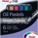 Oil pastels 6set Pentel Arts Metallic