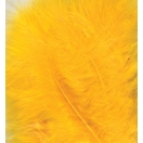 Feathers marabou, 15pcs/ yellow
