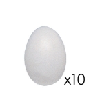 Plastic eggs h:6cm, 10 pc