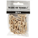 Clothes Pegs, L: 25 mm, W: 3 mm, birch, 30pcs