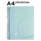 Spiraalkaustik A4, ruut, 120 lehte, assortii, kõvad kaaned