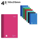 Spiraalkaustik 155x215mm, ruut, 80 lehte, assortii