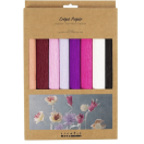 Crepe Paper, set, 8pcs, pink-purple