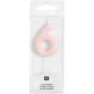 Candle Number 6, Pink