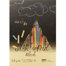 Joonistusplokk StarT SMLT A5, must, 20l, 120gr