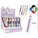 Geelpliiats kustutatav 0,5mm, 4-värvi, assortii 1tk