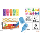Tekstimarkerite komplekt Emoji Mini 1-4mm 6tk